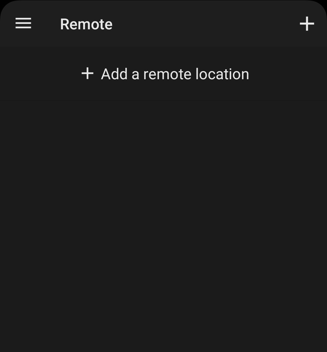 A screenshot of Filemanager Main menu