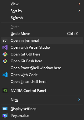 Windows Context Menu